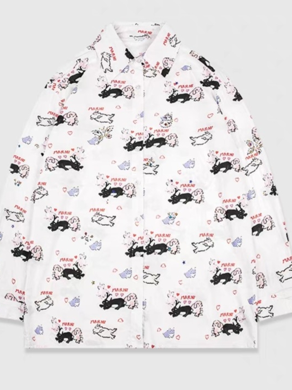 Marni Rabbit Print Shirt - Picture 4 of 12
